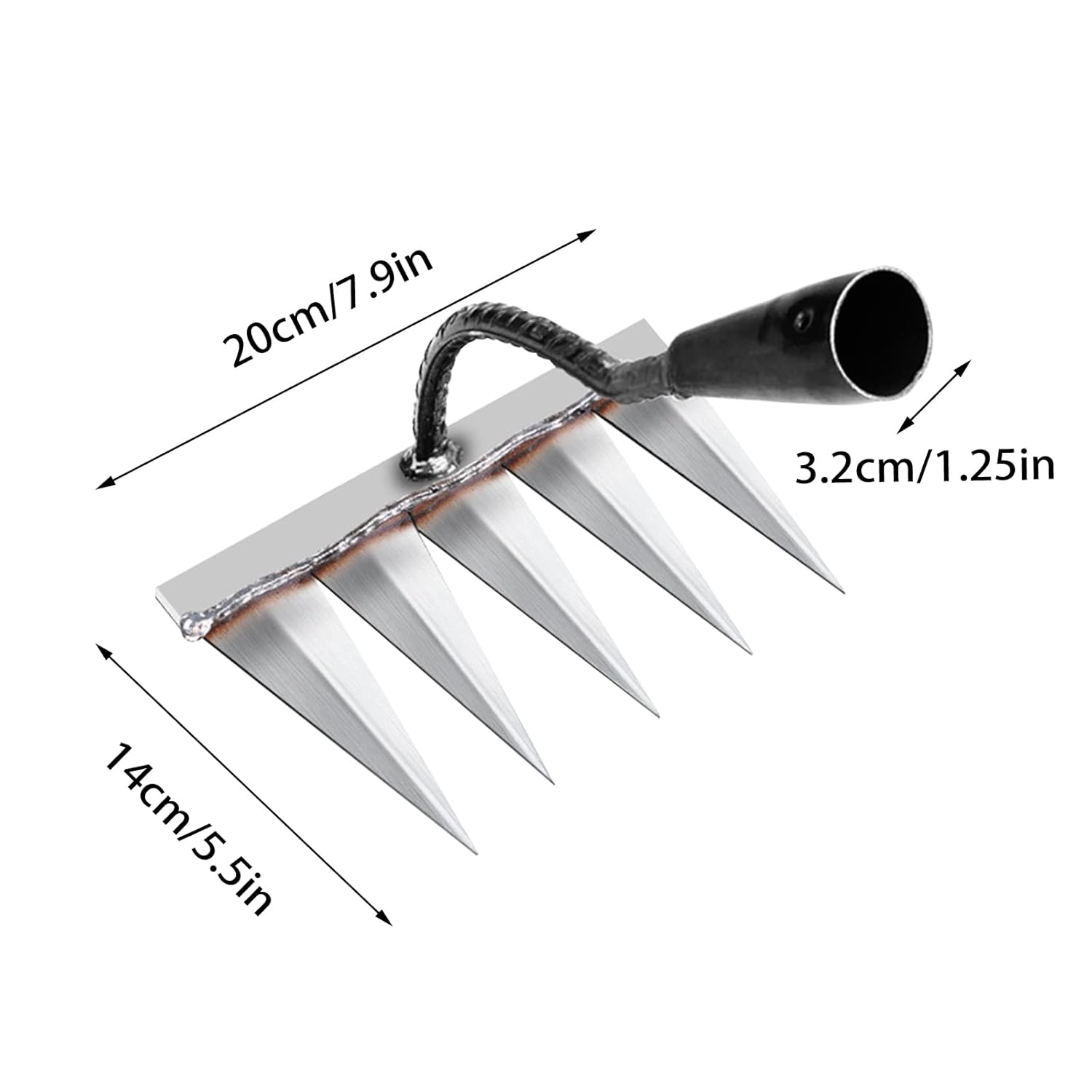 Carbon Steel Garden Weeding Rake
